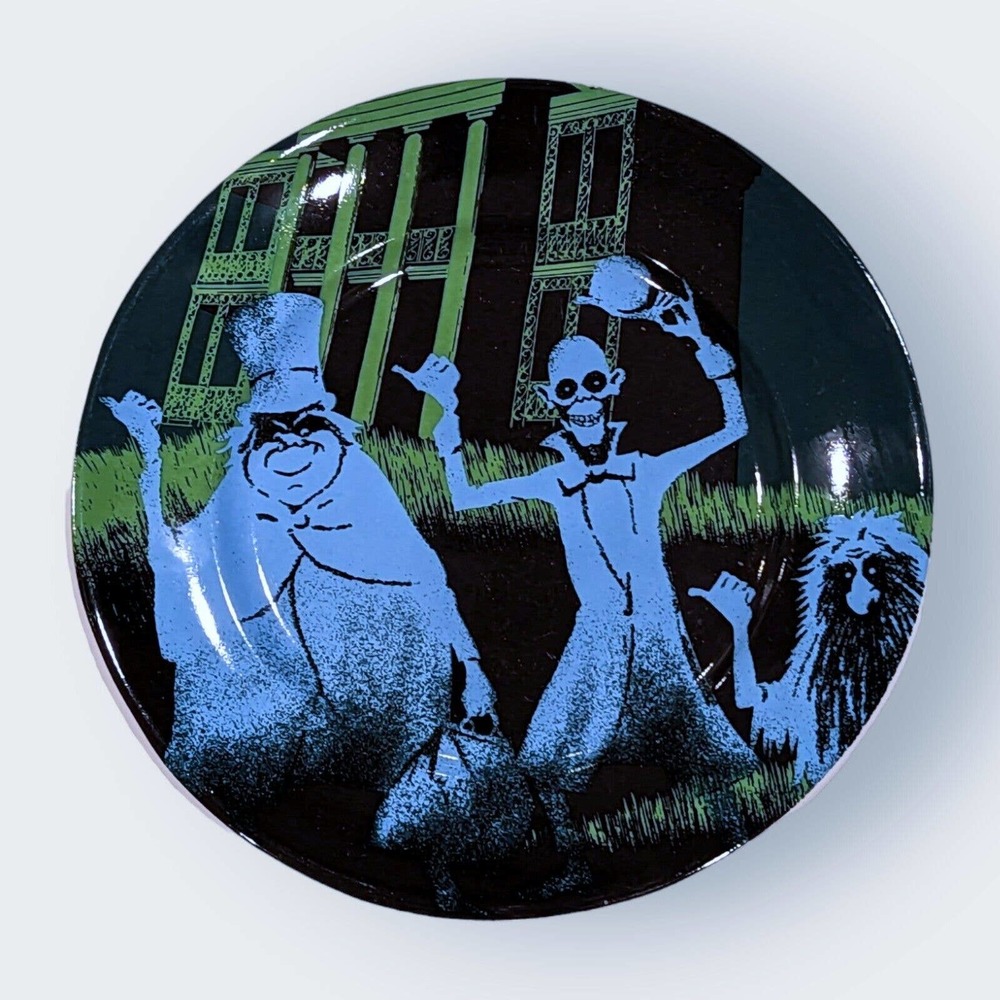 Disney Parks Authentic 7" Collector Plate Haunted Mansion Hitch Hiking Ghosts